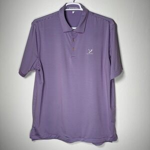 Peter Millar Men Summer Comfort Polo Short Sleeve Striped Hawk's Nest L 50+ UPF